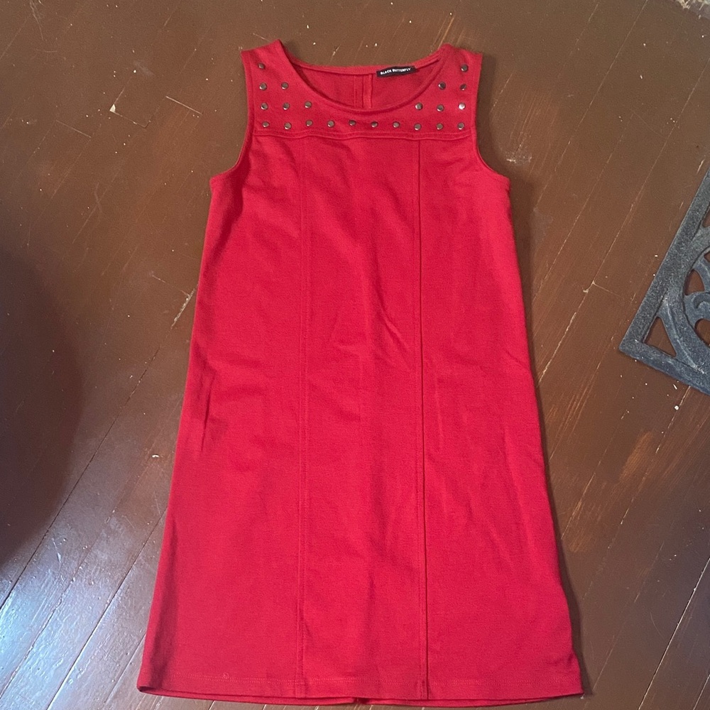 Elegant Red Sleeveless Mini Dress